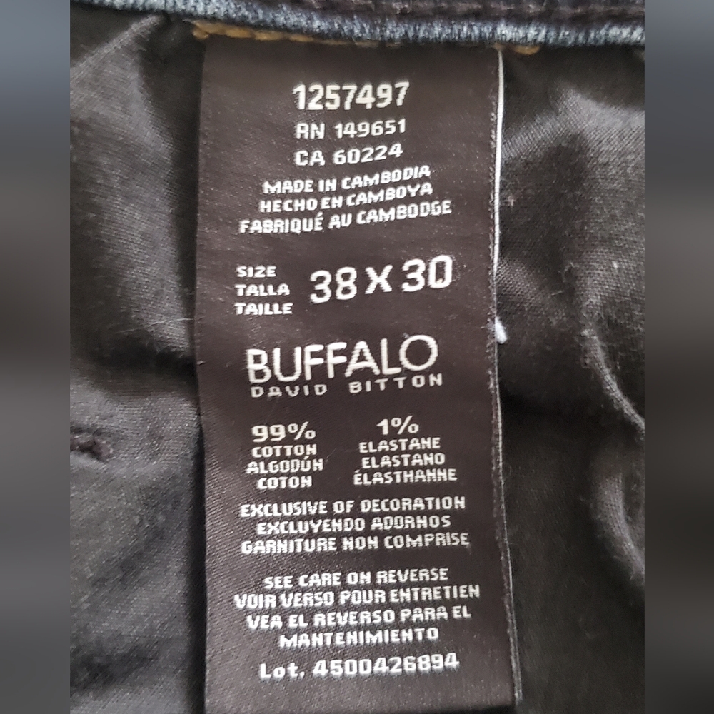 Buffalo David Bitton Jackson Dark Blue Denin Straigth Leg STRETCH Size 38x30. - Picture 14 of 14